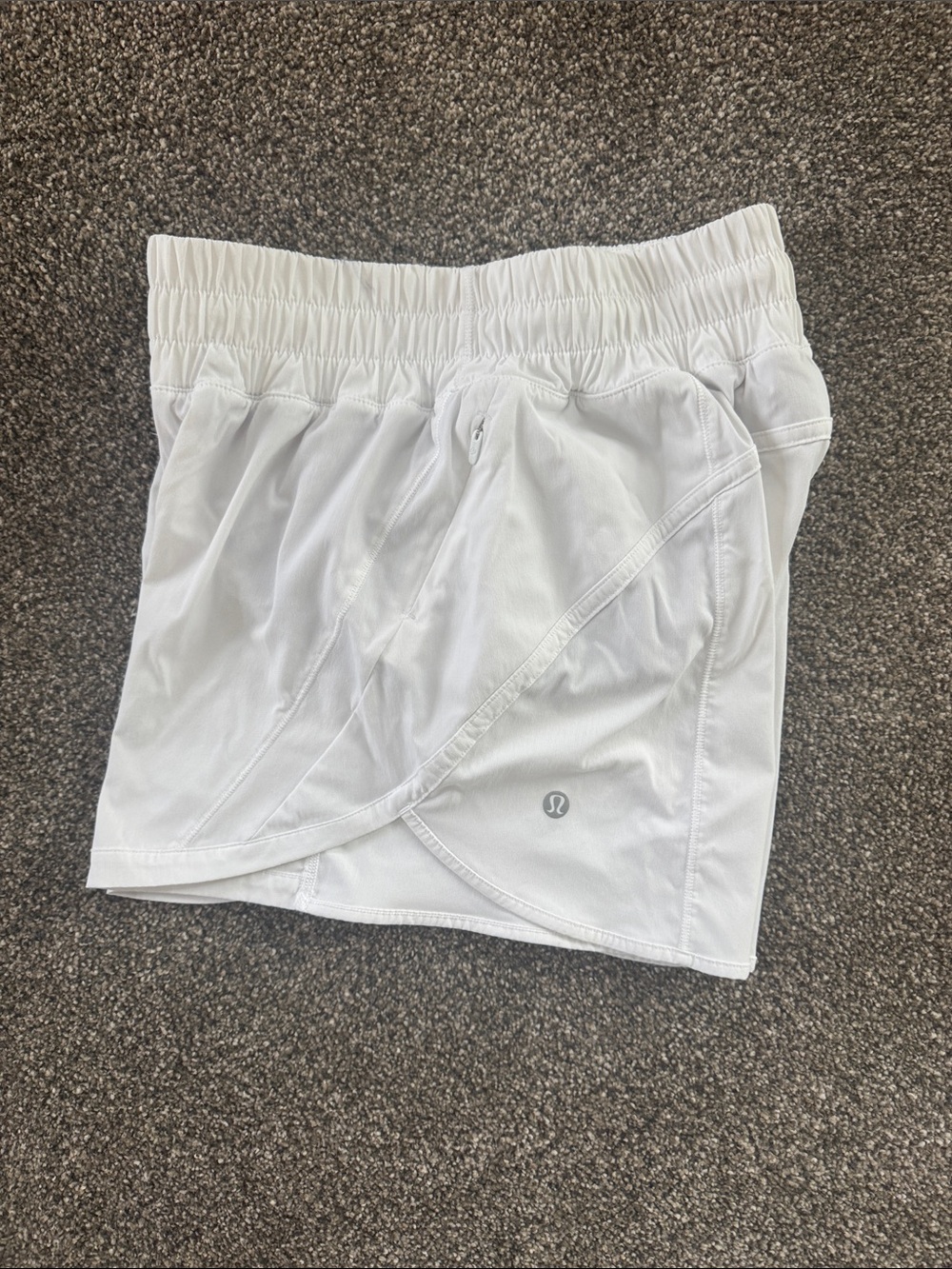 lululemon athletica White Smocked-Waist Athletic Shorts - Picture 5 of 7